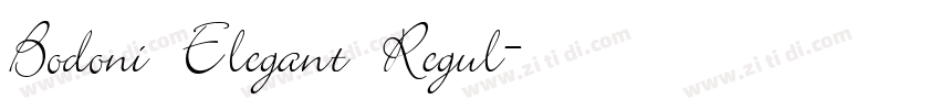 Bodoni Elegant Regul字体转换